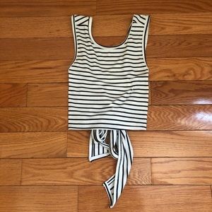 Lulus You Do You Black & White Striped Crop Top